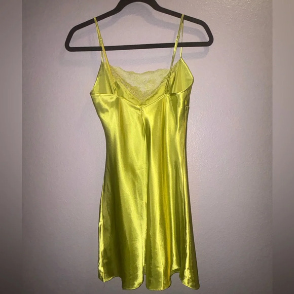 Lime Green Slip Dress S - Picture 3 of 5
